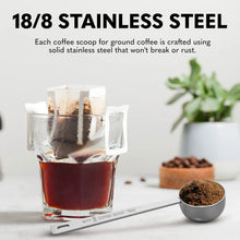 Load image into Gallery viewer, Metal Coffee Scoop with Long Handle | Stainless Steel Tablespoon Measuring Sizes - 1 Pc