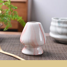 Load image into Gallery viewer, Pink &amp; White Marble Matcha Set | Bamboo Whisk, Tea Scoop, and Holder - 3 Pc