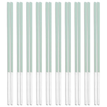 Load image into Gallery viewer, Matte Pastel Stainless Steel Korean Metal Chopsticks | Green Pink Gray Brown - 10 pairs