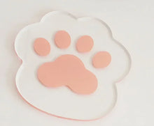 Load image into Gallery viewer, Cat Dog Paw Cute Coasters | Clear Acrylic Cup Drink Mats - 1 Pc