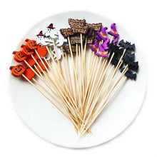 Load image into Gallery viewer, Halloween Fancy Toothpicks | Disposable Appetizer Cocktail Skewers - 100 Pc