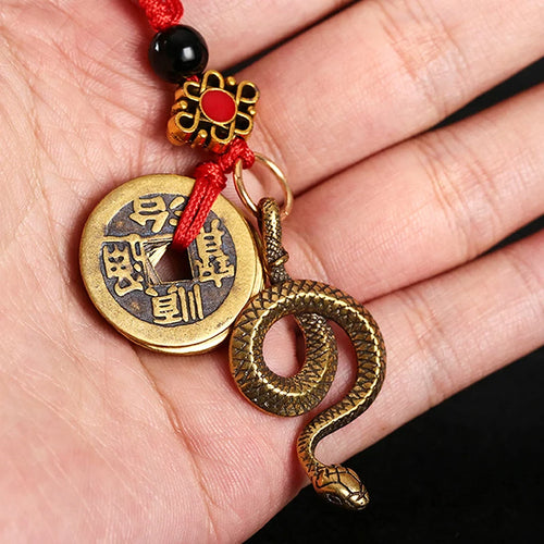 2025 Year Of Chinese Snake | Lucky Pendant Keychain Lunar New Year Gift - 1 Pc