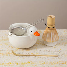 Load image into Gallery viewer, Duck Matcha Tea Set | Cute Animal Chawan Whisk Holder Ceramic - 5 Pc