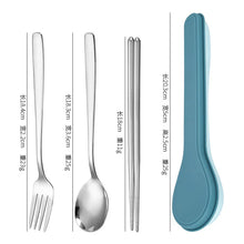 Load image into Gallery viewer, Stainless Steel Cutlery Travel Set | Korean Chopsticks Fork Spoon with Portable Case