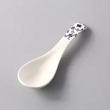 Load image into Gallery viewer, White Asian Soup Spoons | Classic Japanese Ceramic Spoon Tableware - 1 Pc