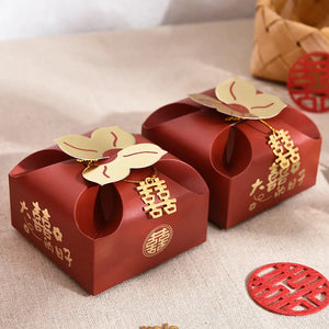 Chinese Paper Gift Boxes | Wedding Decor Guest Favors - 50 Pc Set