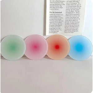 Pastel Circle Cute Coasters | Shop Non-slip Acrylic Drink Mats - 1 Pc