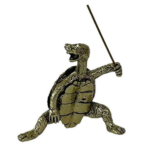 Metal Turtle Stance Incense Holder | Vintage Bronze Stick Burner - 1 Pc