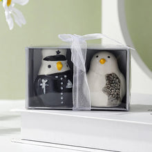 Load image into Gallery viewer, Two Birds Ceramic Salt and Pepper Shakers | Ceramic Penguin Spice Container - 2 Pc Set