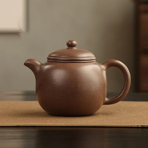 Brown Yixing Purple Clay Teapot | Chinese Tea Pots for Oolong Pu'er - 1 Pc