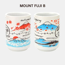 Load image into Gallery viewer, Mt Fuji Cylindrical Japanese Tea Cups | Ceramic Fun Traditional Japan Landmarks - 1 Pc