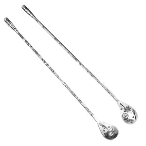 Graphic Tattoo Swizzle Sticks | Metal Cocktail Drink Stirrers - 1 Pc