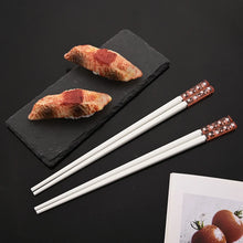Load image into Gallery viewer, Green Sakura Chopsticks | Japanese Cherry Blossom Luxury - 5 Pair Set