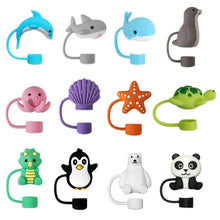 Load image into Gallery viewer, Cute Animal Silicone Straw Covers | Reusable Cup Caps - 1 Pc