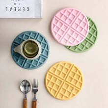 Load image into Gallery viewer, Waffle Pancake Cute Coasters | Large Silicone Mats for Drinks - 1 Pc