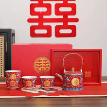 Load image into Gallery viewer, Luxury Tea Ceremony Set Chinese Weddings | Red Traditional Ceramic Sets