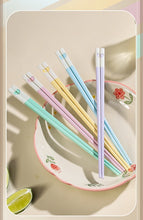 Load image into Gallery viewer, Colorful Fiberglass Chinese Chopsticks | Kawaii Heart Tableware - 5 Pc Set