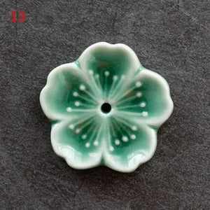 Cherry Blossom Ceramic Incense Holder | Cute Sakura Flower Stick Burners - 1 Pc