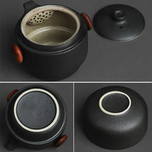 Load image into Gallery viewer, Travel Chinese Tea Set | Compact Ceramic Gaiwan 2 Cups Gongfu Tea