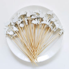 Load image into Gallery viewer, White Rabbit Fancy Toothpicks | Easter Bamboo Skewer Picks - 100 Pc