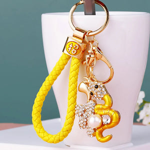 Snake Charm Zodiac Keychain | Lunar Chinese New Year Ring Gift 2025 - 1 Pc