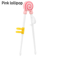 Load image into Gallery viewer, Pink Donut Cat Training Chopsticks | Kids Children Eating Learning Utensils - 1 Pc