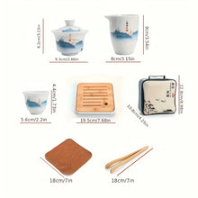 Load image into Gallery viewer, White Chinese Tea Set with Tray | Authentic Traditional Ceramic Kung Fu Set