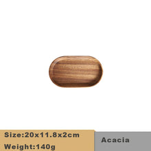 Load image into Gallery viewer, Rounded Rectangle Wooden Serving Tray | Small Brown Wood Platter - 1 Pc