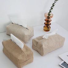 Load image into Gallery viewer, Nordic Linen Tissue Box Cover | Cotton Cloth Paper Holder - 1 Pc