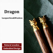 Load image into Gallery viewer, Gold Zodiac Wooden Chopsticks | Luxury Chinese New Year Animal Gift - 1 Pc