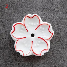 Load image into Gallery viewer, Cherry Blossom Ceramic Incense Holder | Cute Sakura Flower Stick Burners - 1 Pc