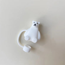 Load image into Gallery viewer, Cute Animal Stanley Straw Toppers | Silicone Cap Covers - 1 Pc