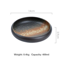 Load image into Gallery viewer, Rustic Japanese Small Plates | Asian Ceramic Round Plate and Bowls - 1 Pc