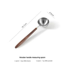 Load image into Gallery viewer, Wooden Handle Metal Coffee Scoop | Stainless Steel Tablespoon Size - 1 Pc