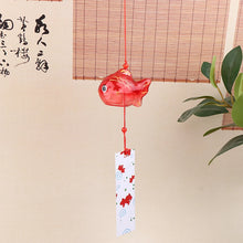 Load image into Gallery viewer, Red Fish Japanese Wind Chimes | Furin Glass Bell Hanging Decor - 1 Pc