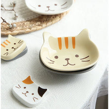 Load image into Gallery viewer, Cute Cat Soy Sauce Dish | Japanese Ceramic Dipping Bowls for Sushi - 1 Pc