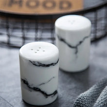 Load image into Gallery viewer, White Marble Ceramic Salt and Pepper Shakers | Seasoning Spice Container - 1 Pc