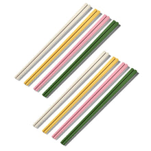 Load image into Gallery viewer, Yellow Pink Green Japanese Silicone Chopsticks Mixed Set - 5/8 Pairs