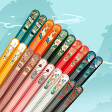 Load image into Gallery viewer, Colorful Japanese Nature Landscape Luxury Chopsticks - 5/10 Pair Set