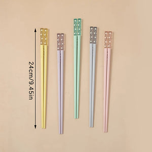 Cute Pastel Flower Chopsticks | Japanese Sakura Cherry Blossom - 5 Pair Set