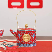 Load image into Gallery viewer, Luxury Tea Ceremony Set Chinese Weddings | Red Traditional Ceramic Sets