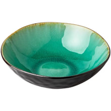 Load image into Gallery viewer, Green Ceramic Ramen Bowl | Japanese Noodle Soup Rice Donburi Bowls - 1 Pc