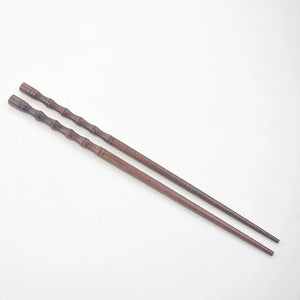 dark brown bamboo chopsticks reusable 1 pair 