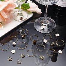 Load image into Gallery viewer, Alphabetical Name Wine Charms | Stem Glass Rings with Letters - 1 Set