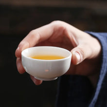 Load image into Gallery viewer, White Porcelain Chinese Tea Cup Set | 6 Pc, Wide &amp; Tall Options