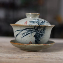 Load image into Gallery viewer, Bamboo Gaiwan Tea Set | Handpainted Chinese Teapot Steeping Tea