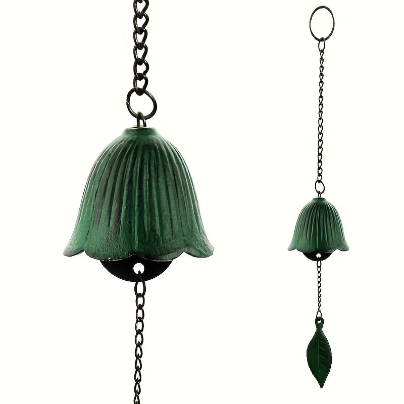 Cast Iron Japanese Wind Chimes | Hanging Furin Bell for Outdoor Garden - 1 Pc