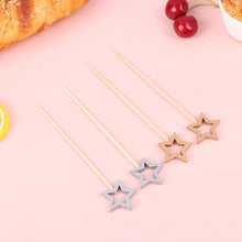 Load image into Gallery viewer, Star Fancy Toothpicks | Silver Bronze Decorative Food Sticks - 50 Pcs