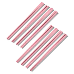 Yellow Pink Green Japanese Silicone Chopsticks Mixed Set - 5/8 Pairs