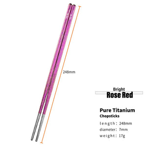 Titanium Chopsticks | Camping Hiking Outdoor Tableware - 1 Pair